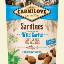 Carnilove przysmak dla psa semi moist snack sardines enriched with white garlic 200g
