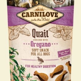 Carnilove przysmak dla psa semi moist snack quail enriched with oregano 200g