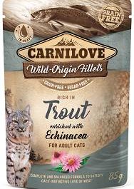 Carnilove Adult Trout&Echinacea Mokra Karma dla kota 85g