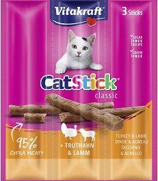 Vitakraft Kabanosy Cat Stick Mini indyk i jagnięcina dla kota 3szt.