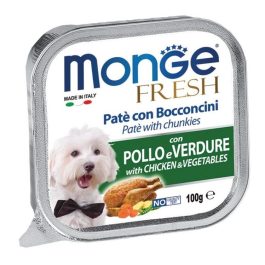 MONGE Fresh pasztet tacka 100g karma dla dorosłego psa kurczak z warzywami