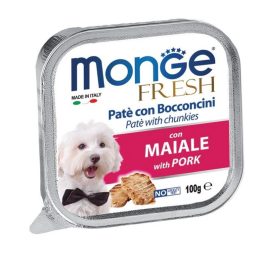 MONGE Fresh pasztet tacka 100g karma dla dorosłego psa wieprzowina