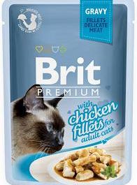 Brit Premium Adult Chicken Fillets GRAVY Mokra Karma dla kota 85g