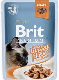 Brit Premium Adult Turkey Fillets GRAVY Mokra Karma dla kota 85g