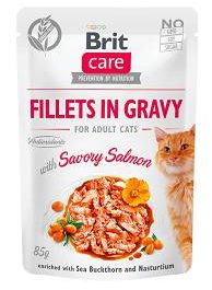 Brit Care Adult Fillets in Gravy z Łososiem Mokra Karma dla kota 85g